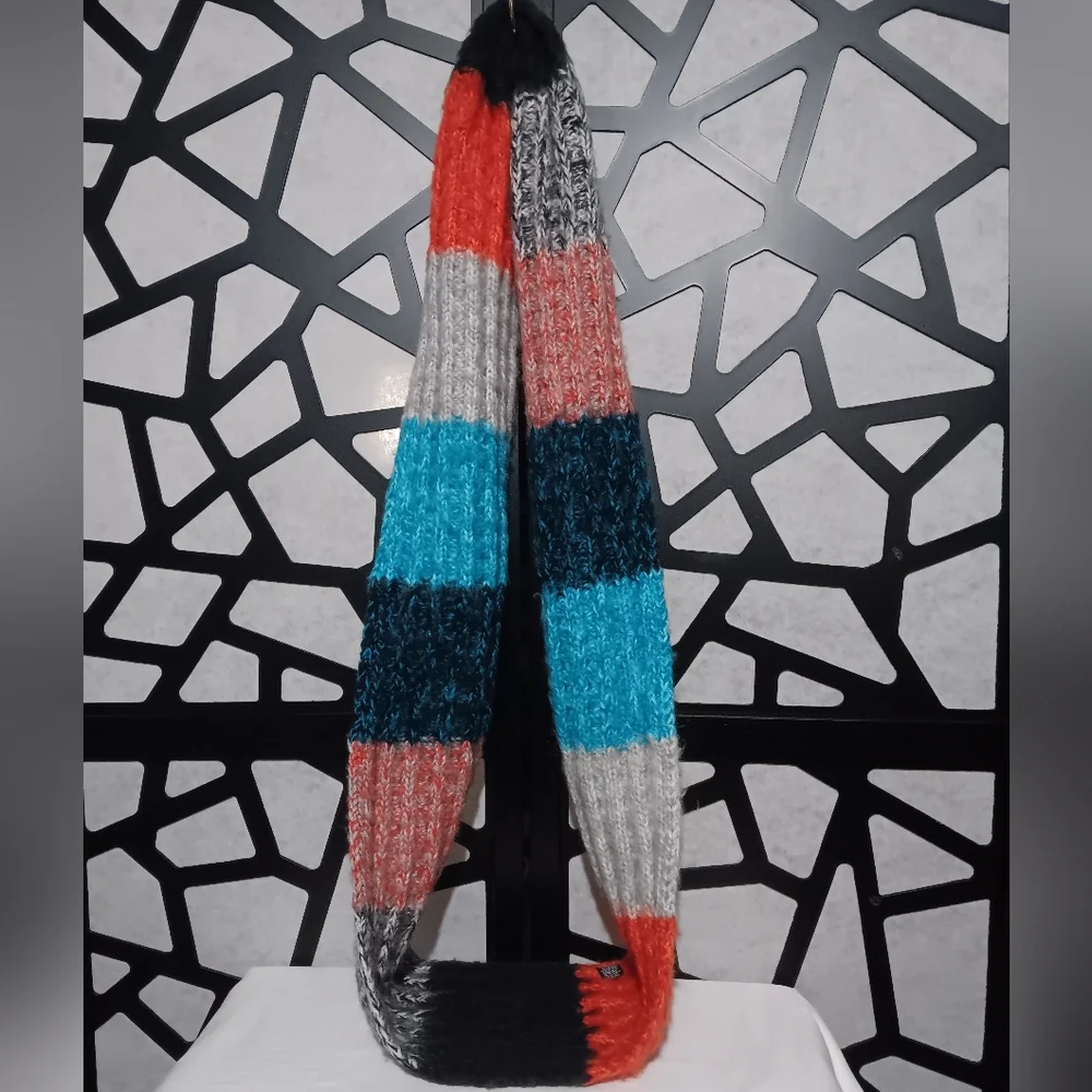 Andes Gifts - Colorblock Alpaca Infinity Scarf - OS